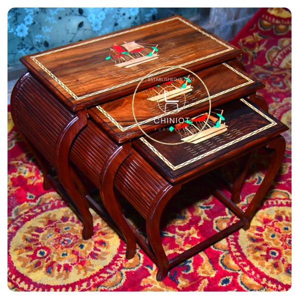 Nesting Table Ship Curve (Set Of 3)