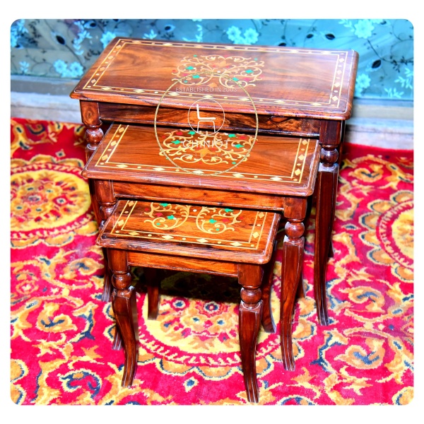 Nesting Tables Rangoli (Set Of 3)