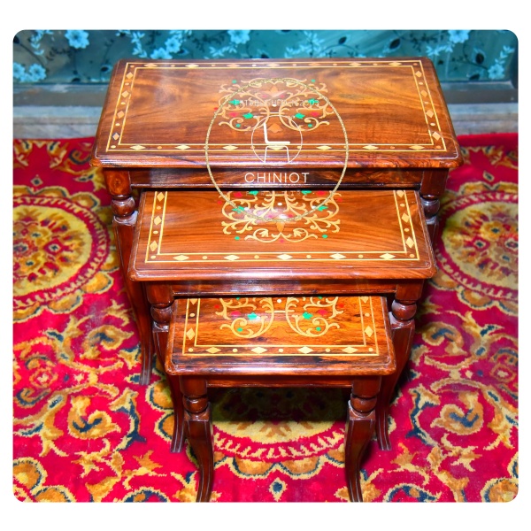 Nesting Tables Rangoli (Set Of 3) - Image 3