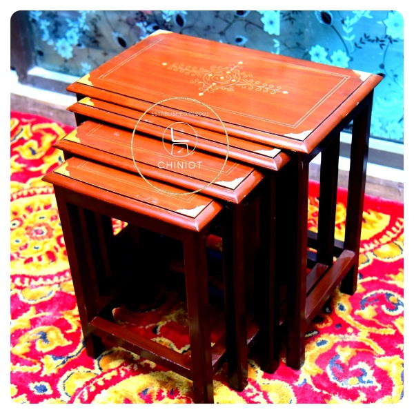 Nesting Tables Brass Edge (Set Of 4) - Image 2