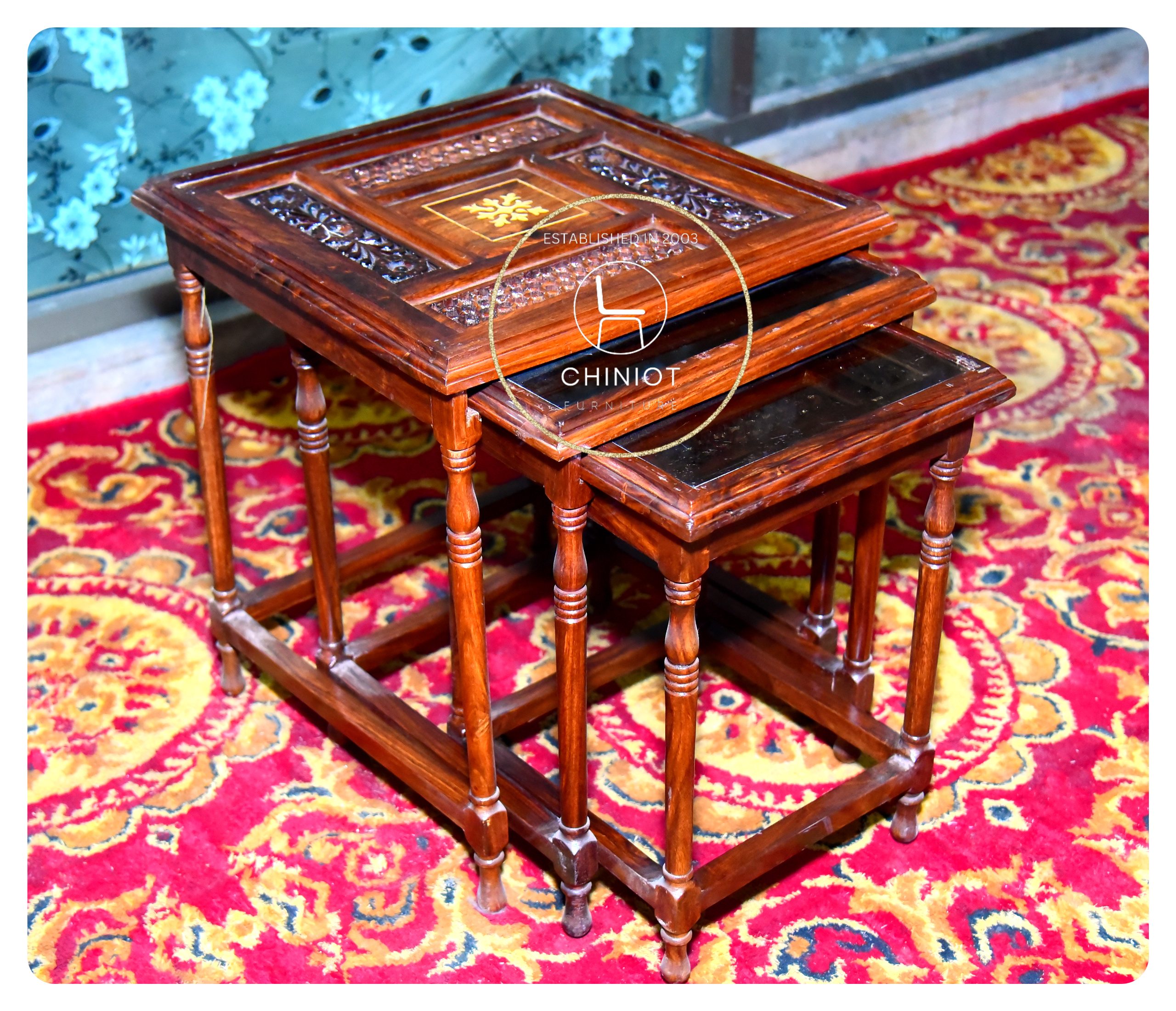 Nesting Tables Inlay Net (Set Of 3)