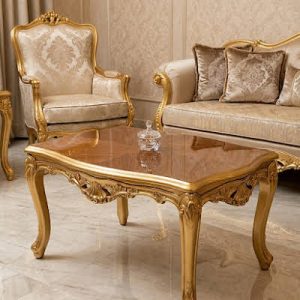 Classic Gold Victorian Center Table Set