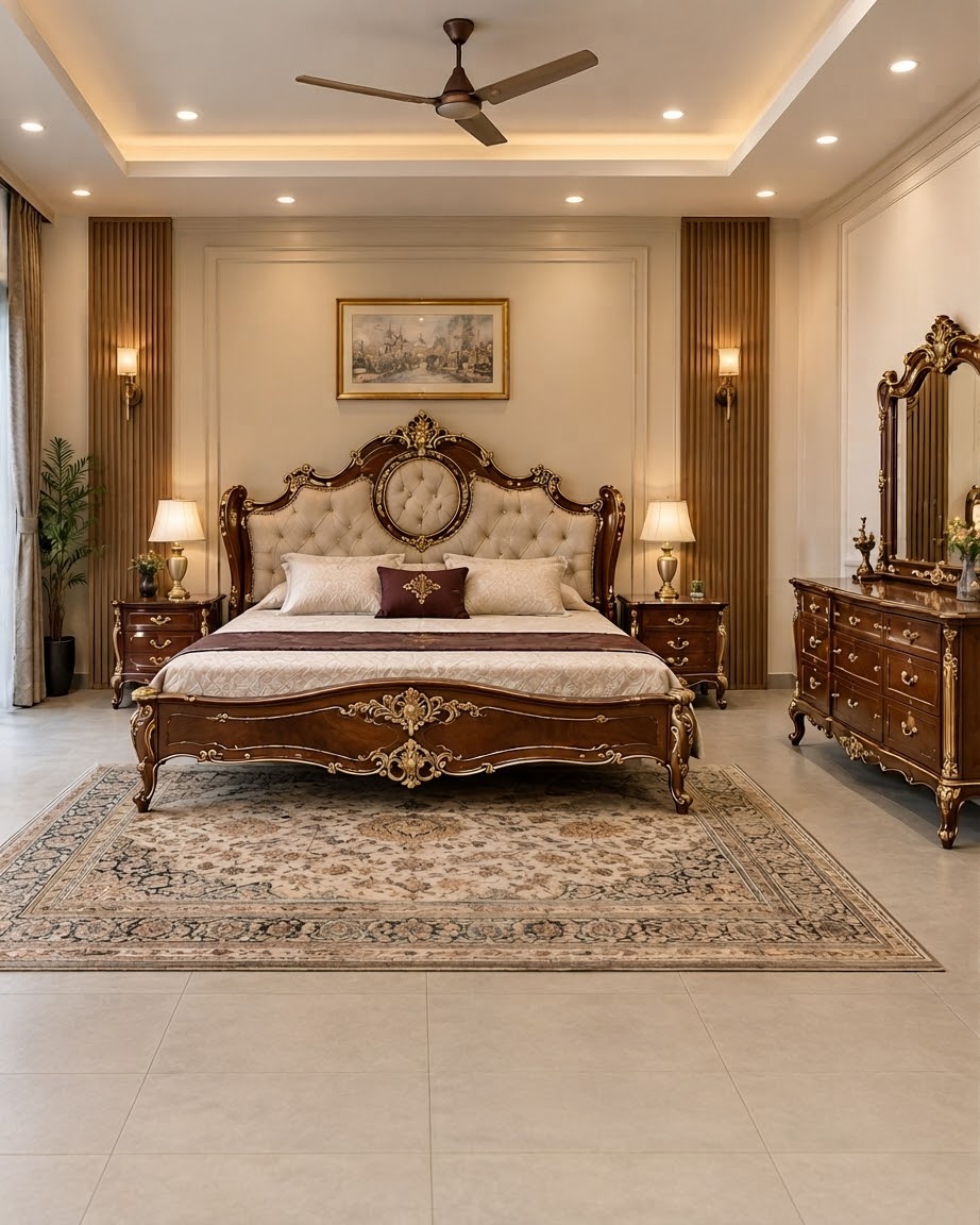 Bed Set Oval Victorian